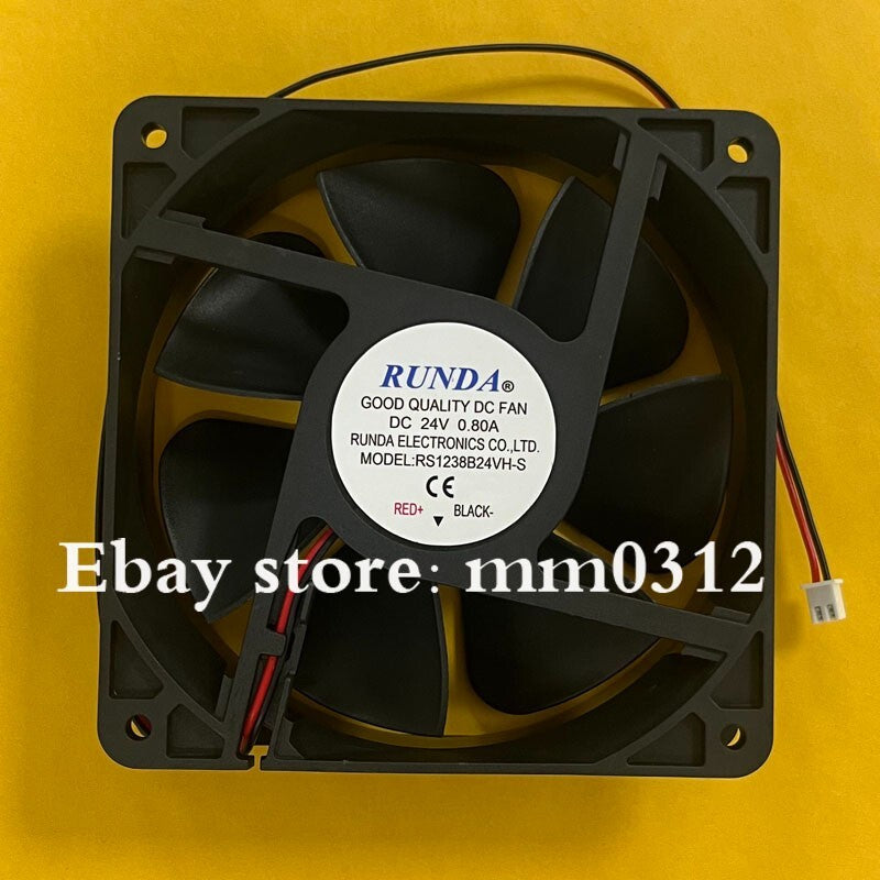 RUNDA RS1238B24VH-S 24V 0.8A 12CM 2-Pin welding machine cooling fan