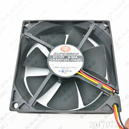SUPERRED CHA9212FL-OA(E) 9025 DC12V 0.5A 3-Wire Case Power Supply Cooling Fan