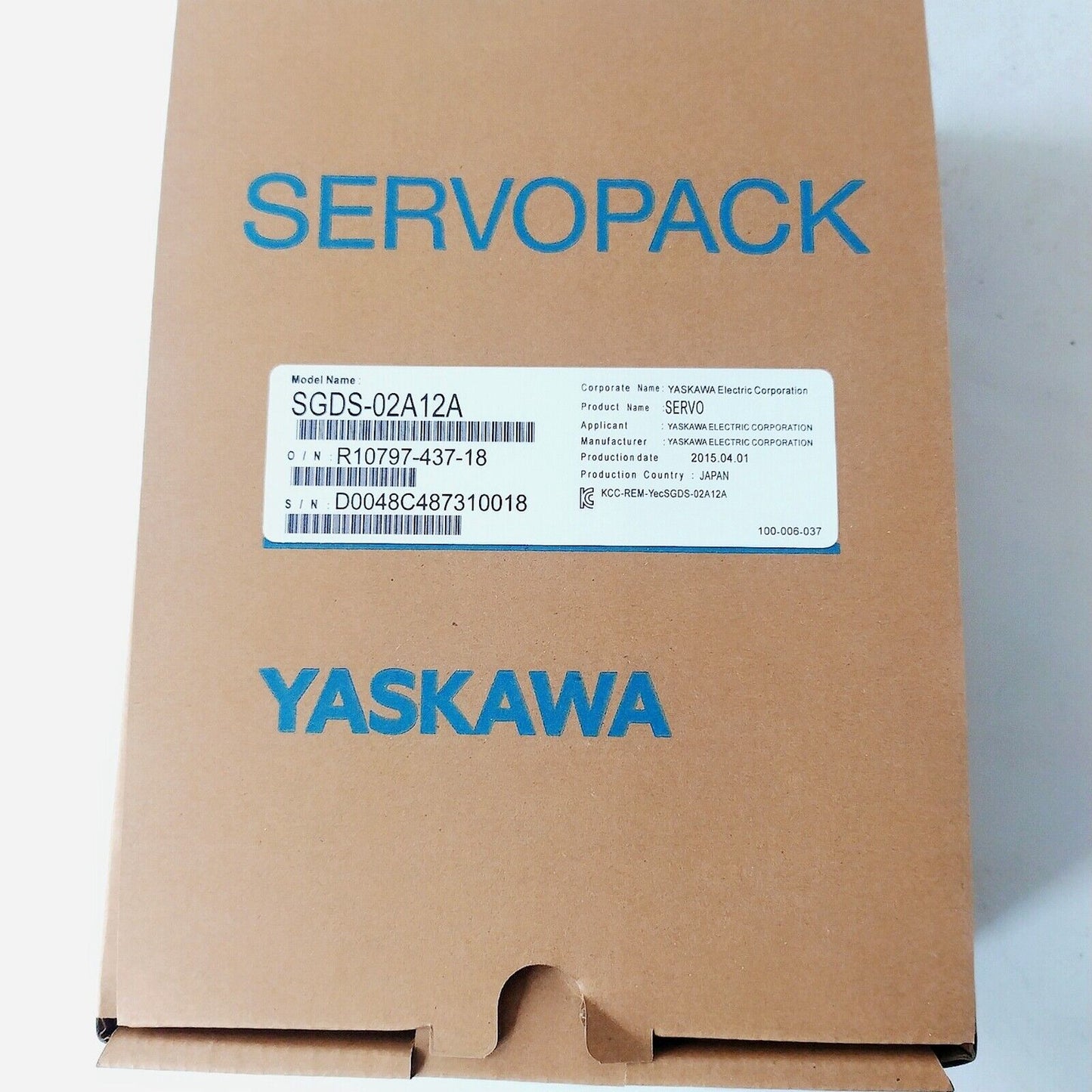 YASKAWA SGDS-02A12A Servo Drive - YASKAWA