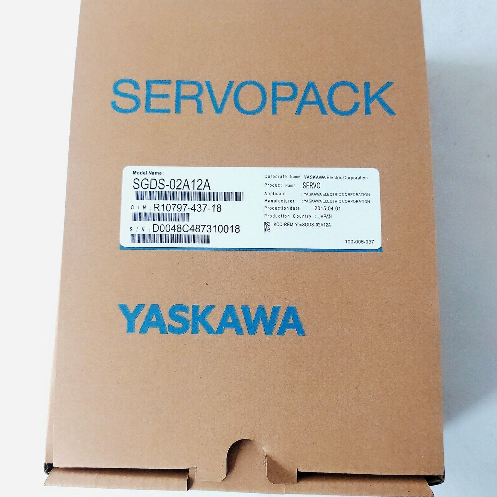 YASKAWA SGDS-02A12A Servo Drive - YASKAWA