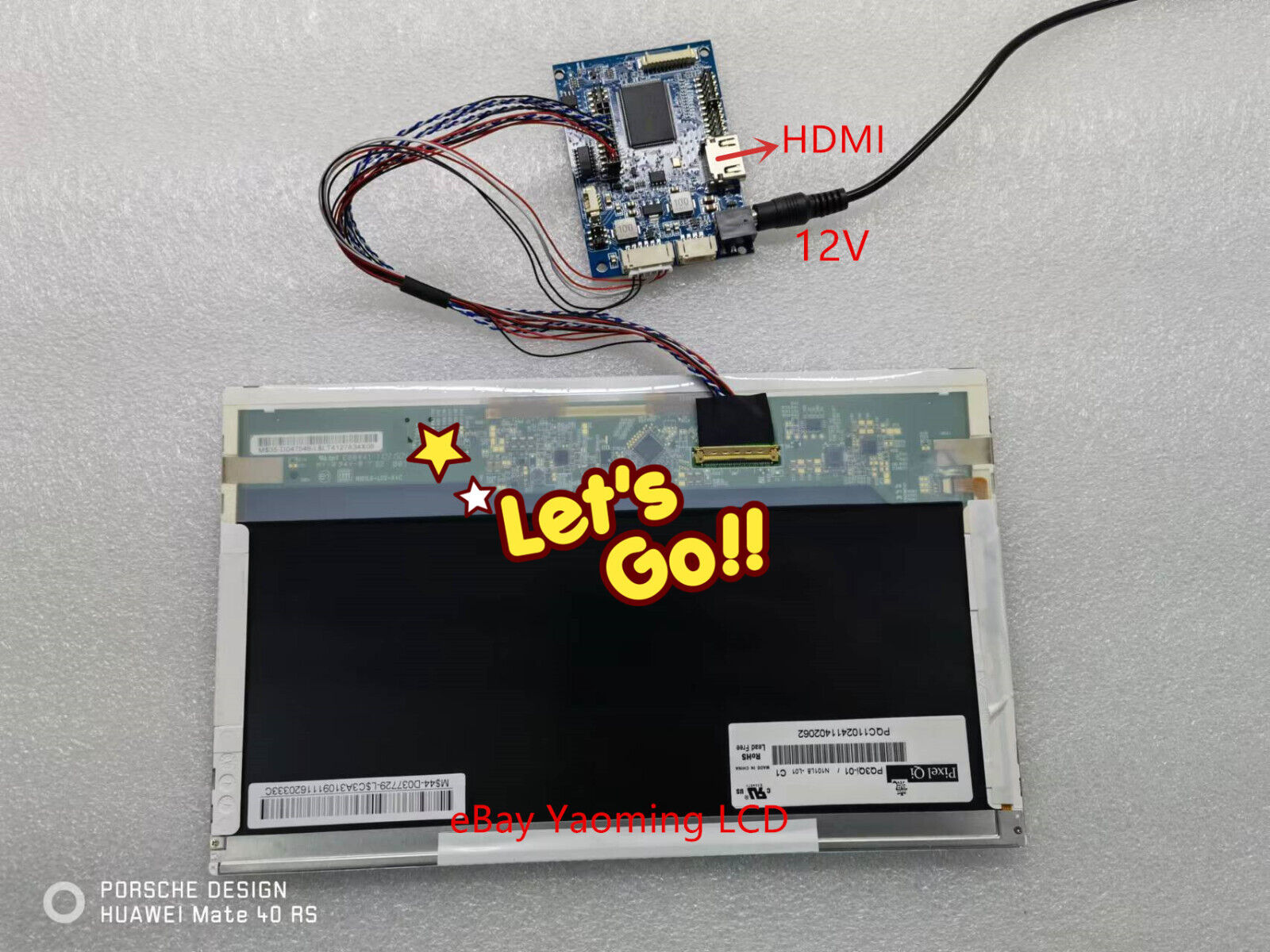 10.1'' Pixel Qi PQ3Qi-01 Sunlight LCD Display With HDMI Control Driver Board