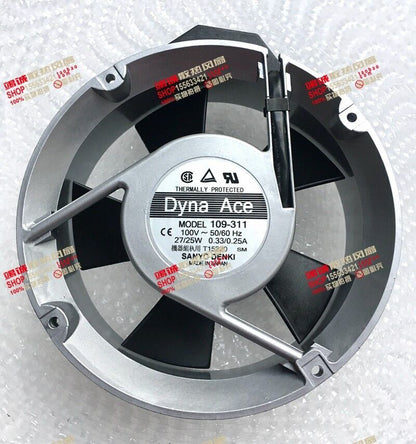 For SANYO 109-311 100V 27/25W 172*51 full round aluminum frame fan