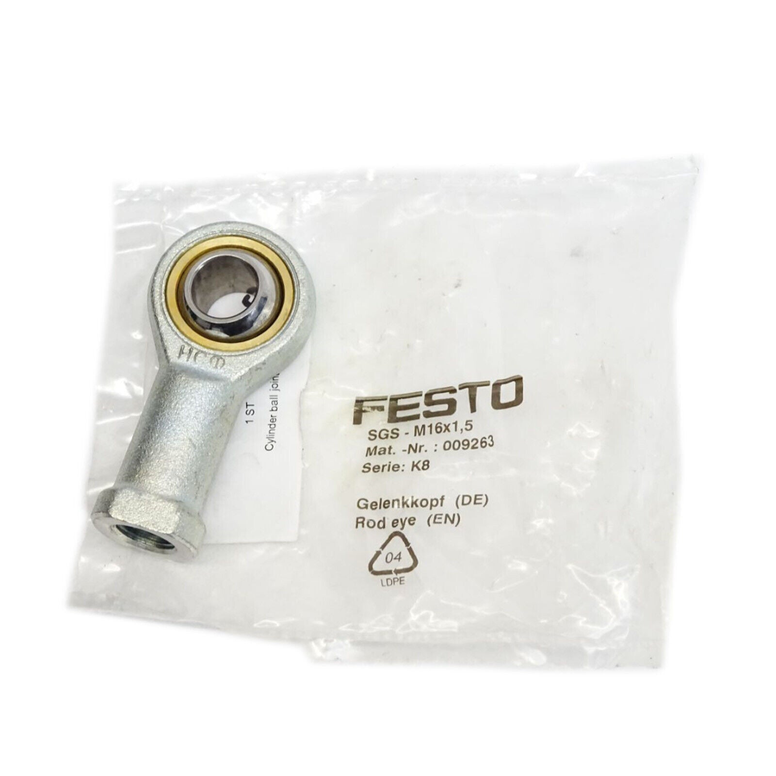 1PC Rod End Spherical Plain Bearing SGS-M16X1.5 9263 - ROCKSBEARING