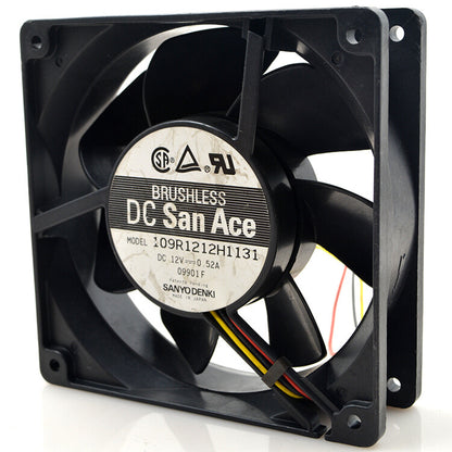 1pcs Sanyo 109R1212H1131 12V 0.52A 12CM 12038 inverter fan