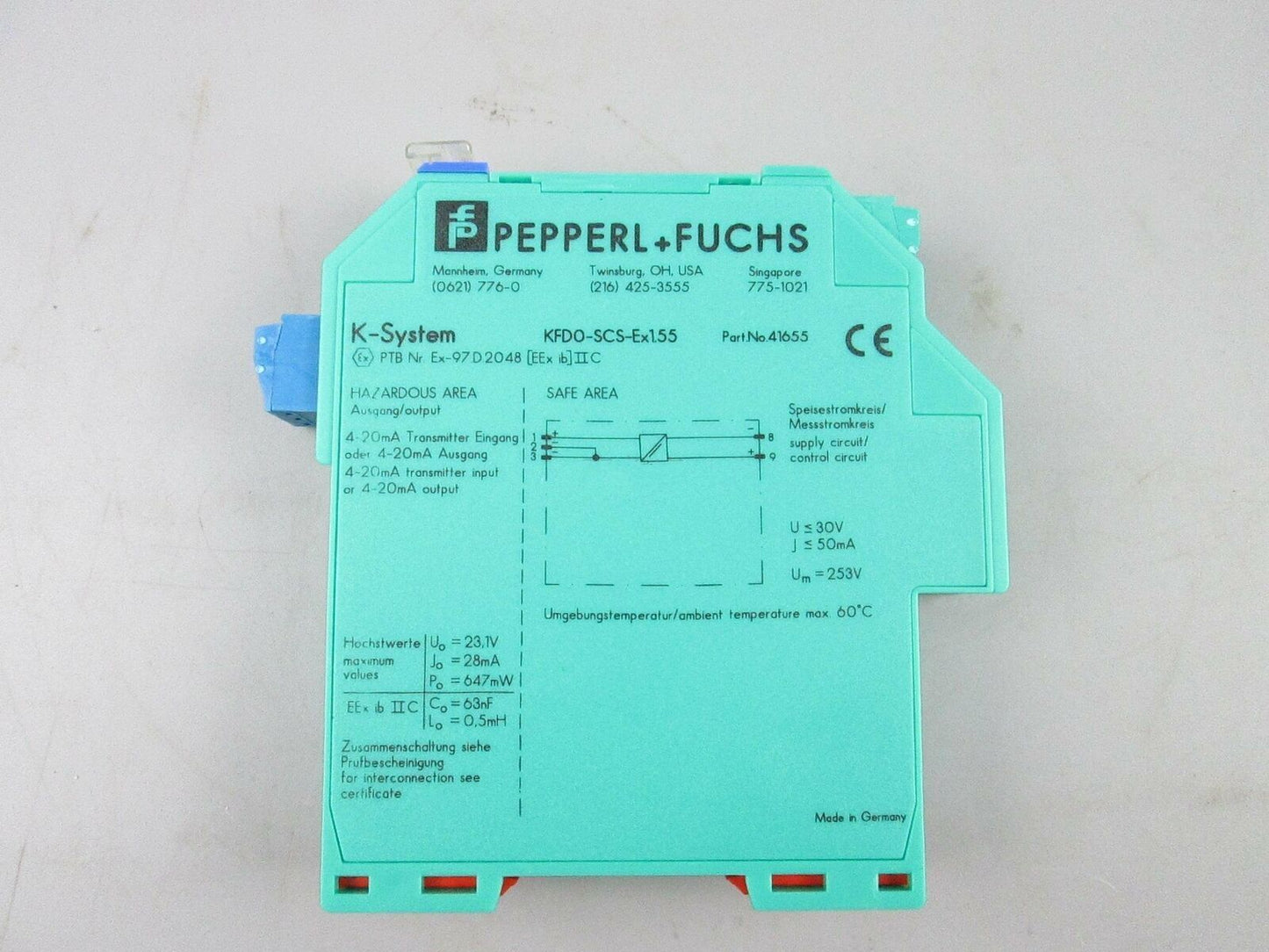 Pepperl+Fuchs Barrier KFD0-SCS-EX1.55 - PEPPERL+FUCHS