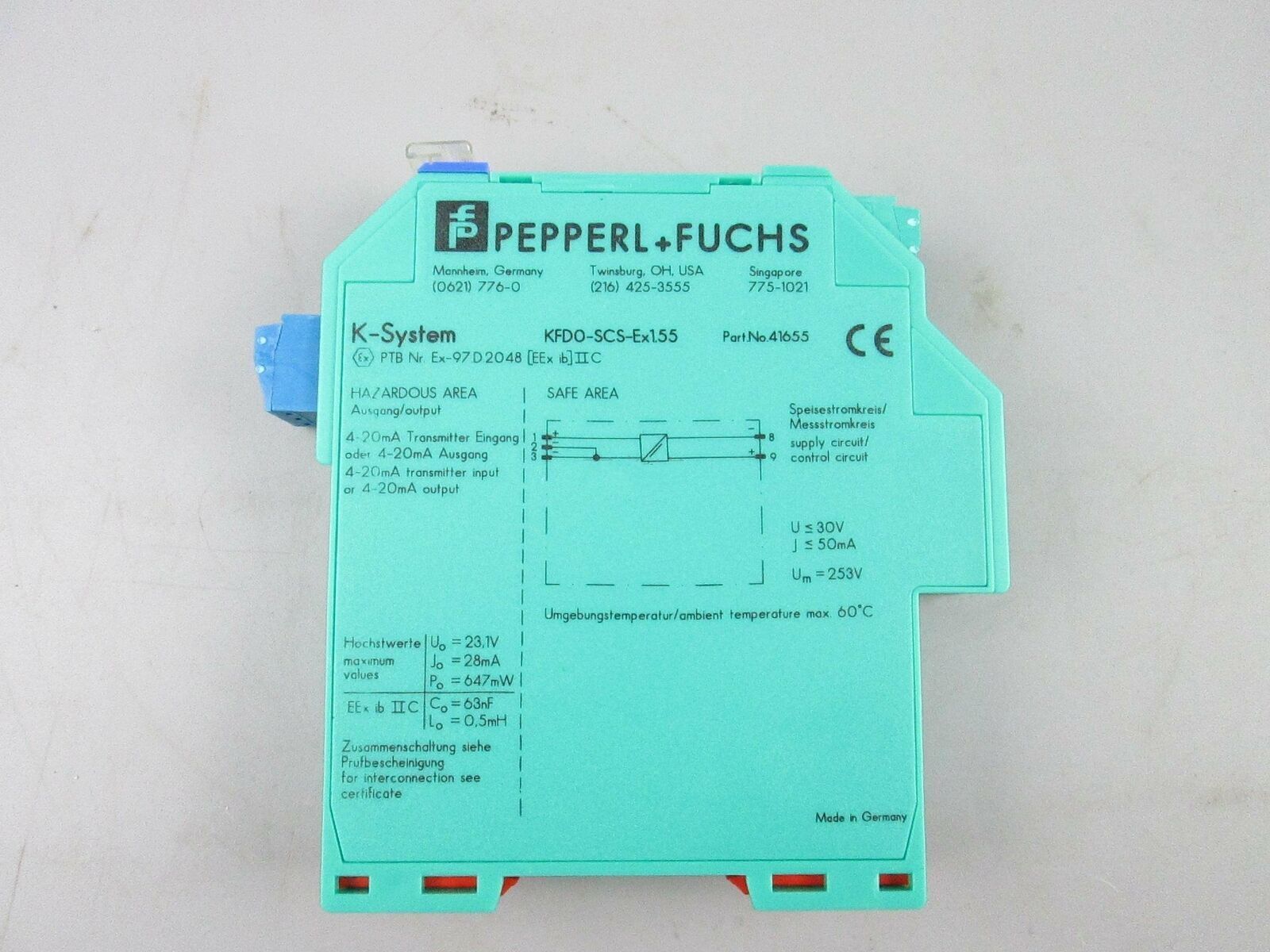Pepperl+Fuchs Barrier KFD0-SCS-EX1.55 - PEPPERL+FUCHS