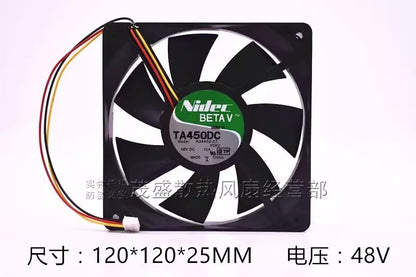 NIDEC TA450DC A34452-57 12025 DC48V 0.12A 12CM 3-Pin Inverter Cooling Fan