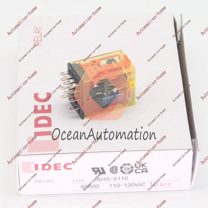10pc IDEC intermediate relay RU4S-A110 AC110-120V