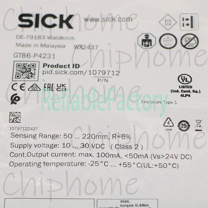 1PCS Sick GTB6-P4231 Photoelectric Switch