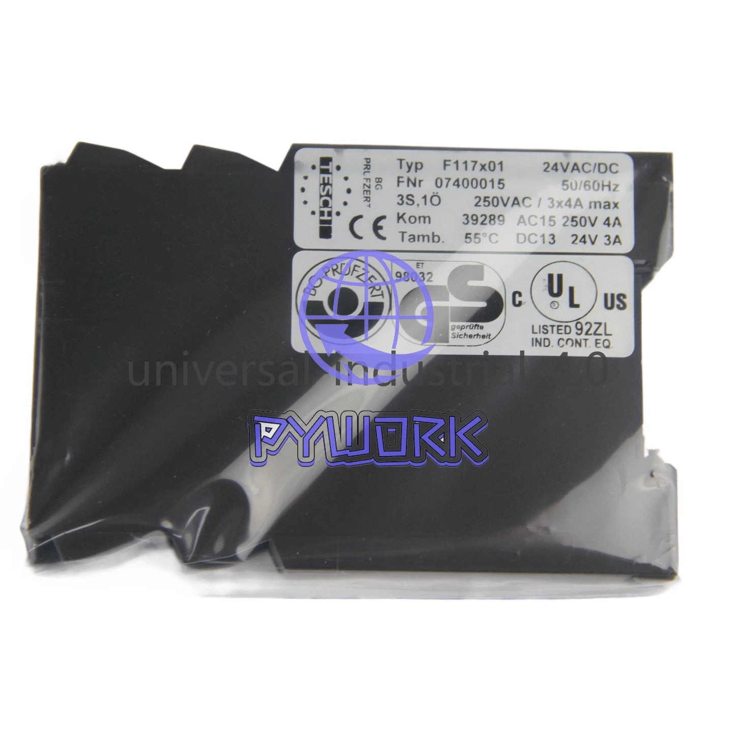1PC TESCH Type F117X01 24VAC NO.07400015 Safety Relay 50/60Hz