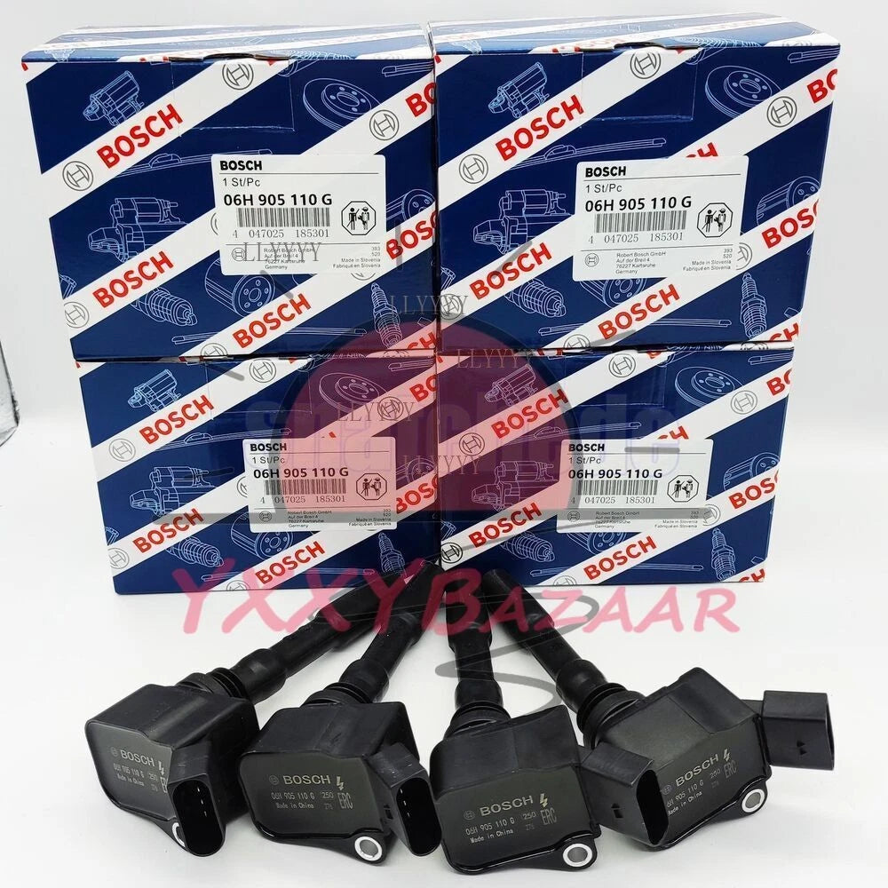 4 Ignition Coil For VW Tiguan Porsche Panamera Audi Q3 Q7 CJE 06H905110G Bosch