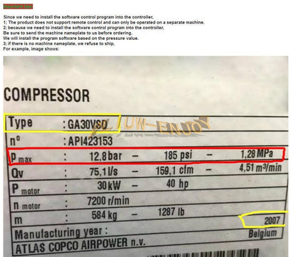 new 1PC 2202842001 Controller for Atlas Copco Compressor 2202-8420-01 ES99 12VAC - ATLAS COPCO