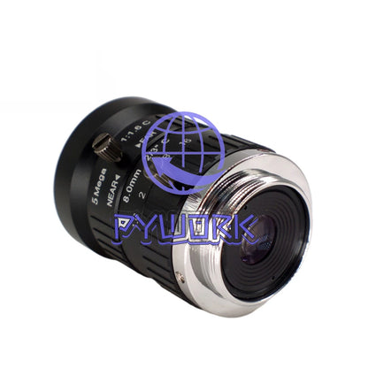 5MP Industrial Camera Lens C Mount Machine Vision Surveillance Traffic 8mm 2/3"
