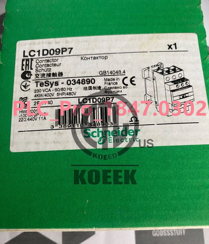 LC1D09P7 1PCS Schneider LC1D09P7 Contactorsr AC230V Fast delivery