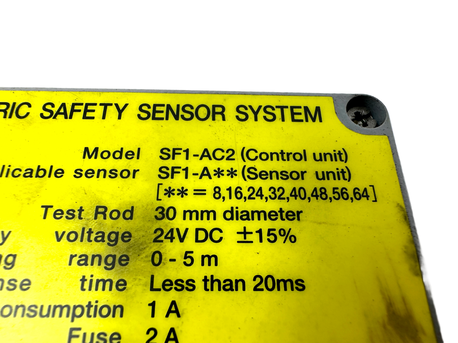 used Sunx SF1-AC2 Photoelectric Safety Sensor Control System