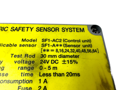 used Sunx SF1-AC2 Photoelectric Safety Sensor Control System - SUNX