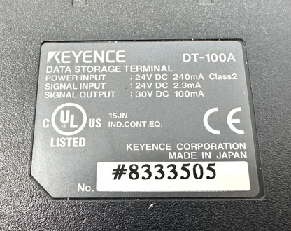 used Keyence DT-100A Data Storage Terminal - KEYENCE