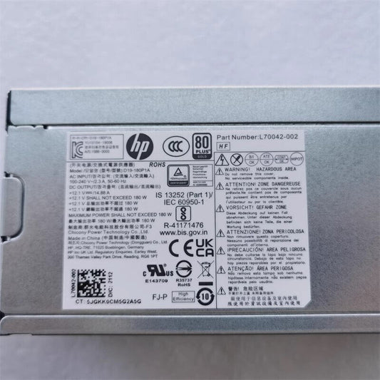 1PCS  HP M01-F1033wb Desktop 180W Power Supply L70042-002 D19-180P1A