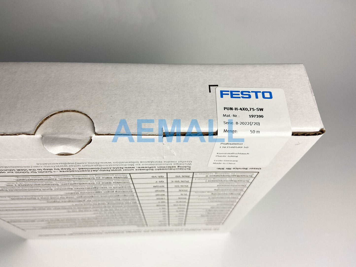 50meters Festo PUN-H-4X0,75-SW 197390 Plastic Tubing