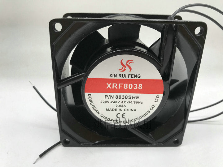 XIN RUI FENG XRF8038 P/N 8038SHE 220V-240V AC Cooling Fan
