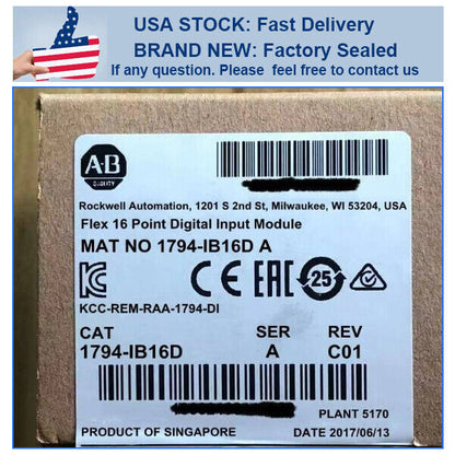 Allen Bradley 1794-IB16D New Factory Sealed AB 1794 IB16D SER A SHIP US - ALLEN BRADLEY