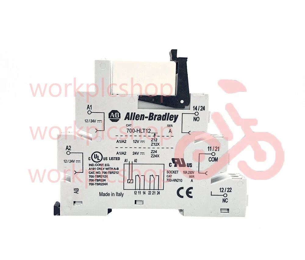 1pc ALLEN 700-TBR224 24VDC Power Relay with 700-HLT12 Socket 10A 250V