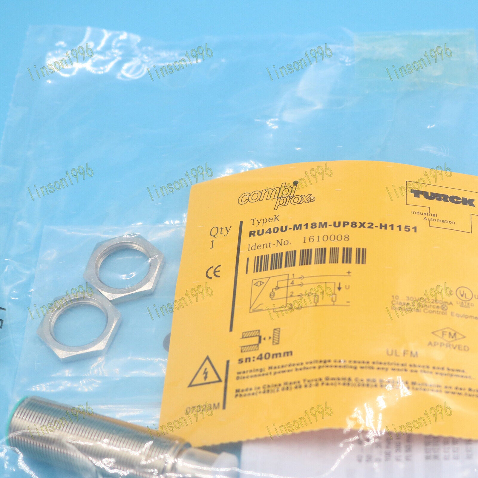 RU40U-M18M-UP8X2-H1151 TURCK Ultrasonic Sensor 1610008 - TURCK