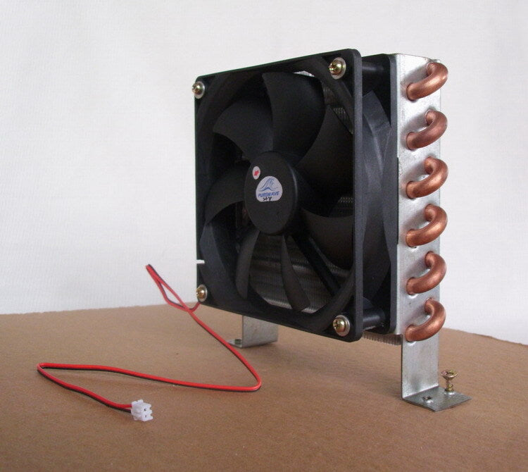 new CP2X6X120 Micro Radiator Condenser Copper Tube Evaporator 12CM FAN 12/24/48/220V