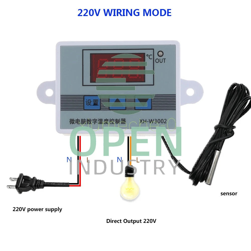 AC 110V-220V Digital LED Temperature Controller Microcomputer Thermostat