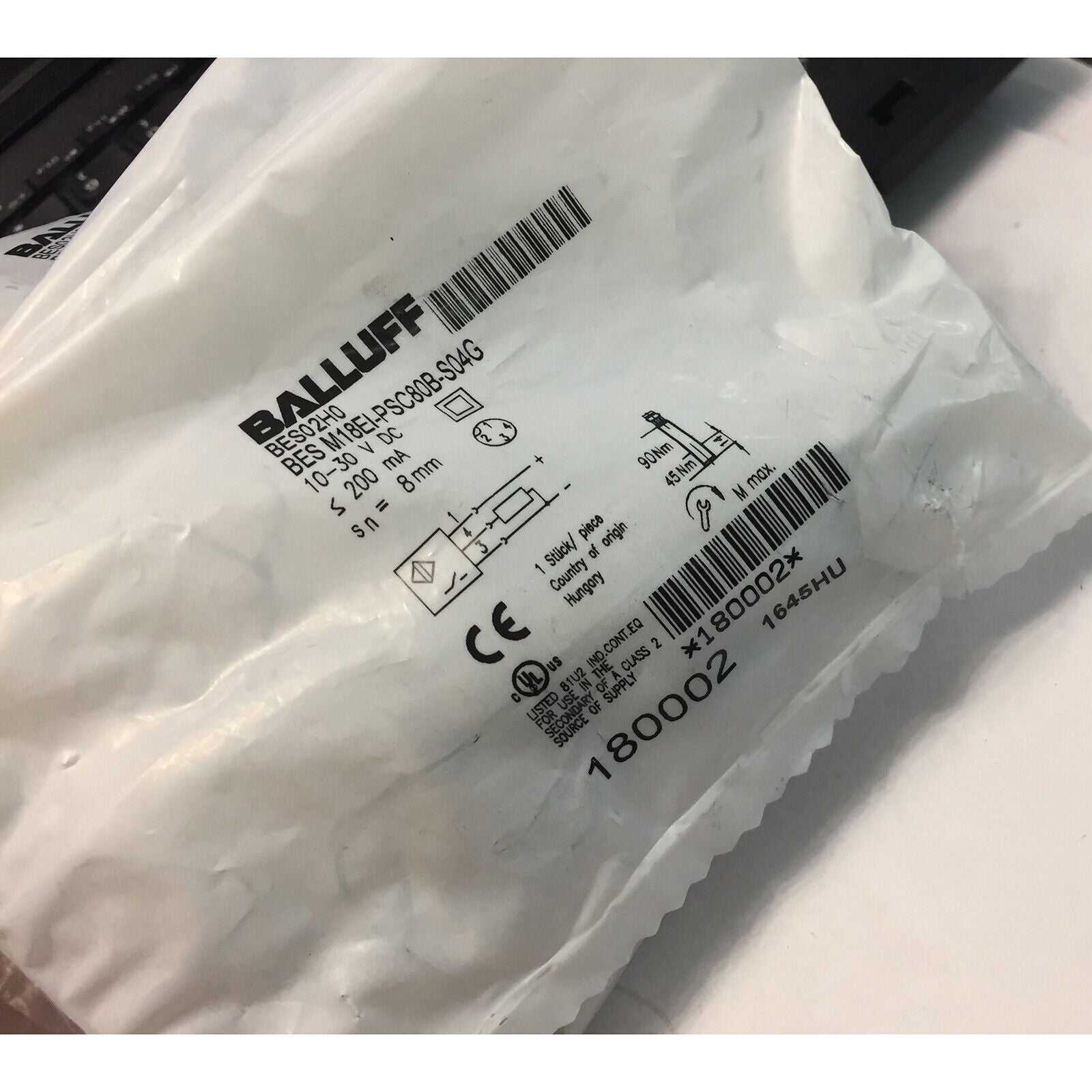 1 PC BALLUFF Sensor BES M18EI-PSC80B-S04G - BALLUFF