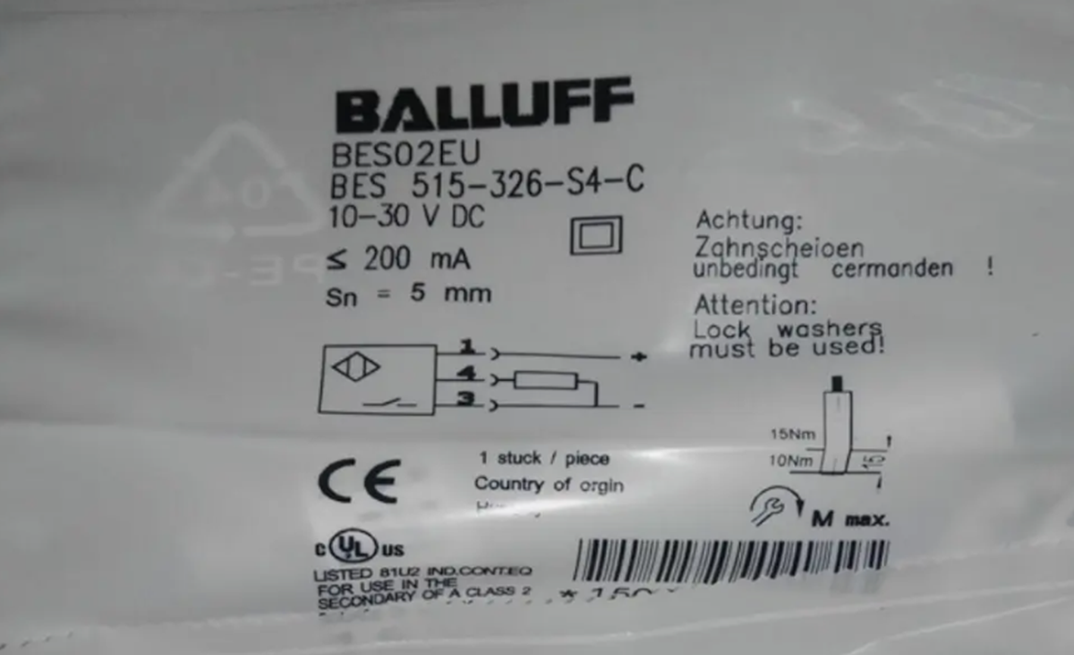 new  BALLUFF BES 515-326-S4-C NO PNP M18 Flush 3 Wire Inductive Proximity Sensor