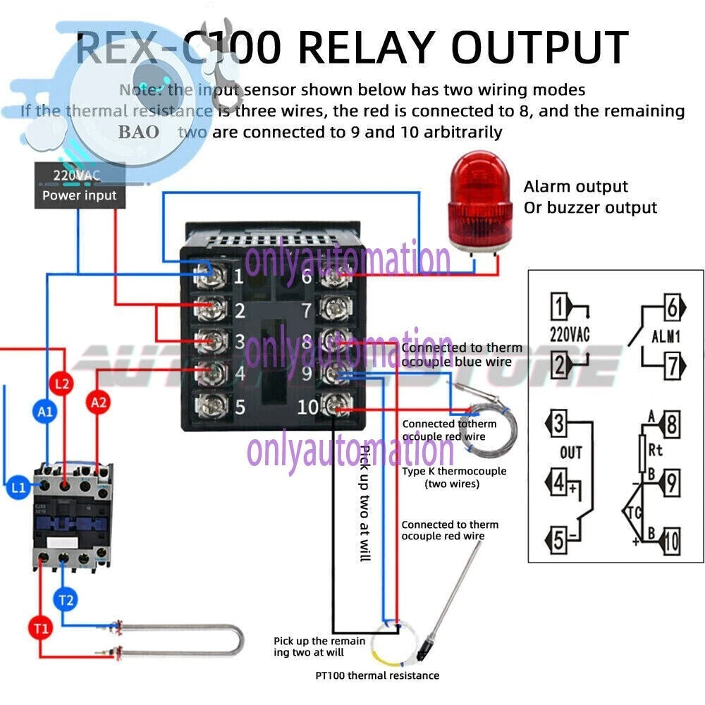 REX-C100 Digital PID Thermostat temperature Controller SSR output K Thermocouple