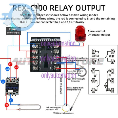 REX-C100 Digital PID Thermostat temperature Controller SSR output K Thermocouple
