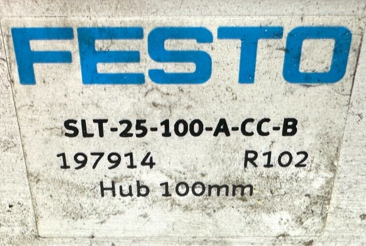 used Festo SLT-25-100-A-CC-B Mini Slide 197914 - FESTO AUTOMATION SOLUTIONS