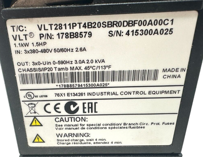 used Danfoss VLT 2800 178B8579 Drive - DANFOSS