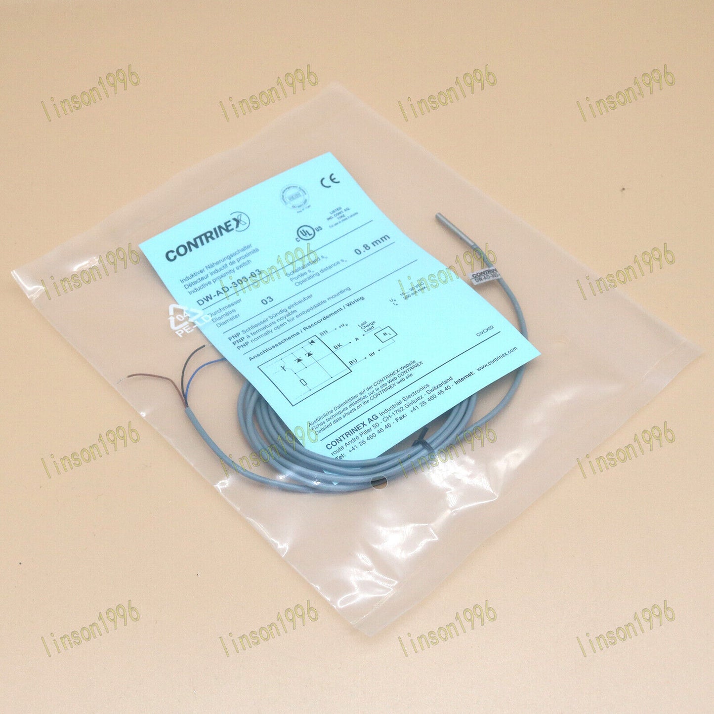 1PC Contrinex Proximity Switch DW-AD-303-03 - CONTRINEX