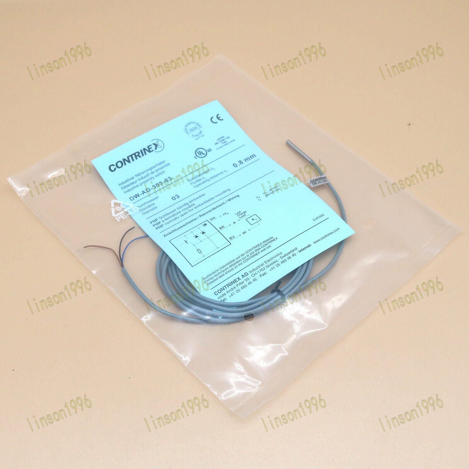 1PC Contrinex Proximity Switch DW-AD-303-03 - CONTRINEX