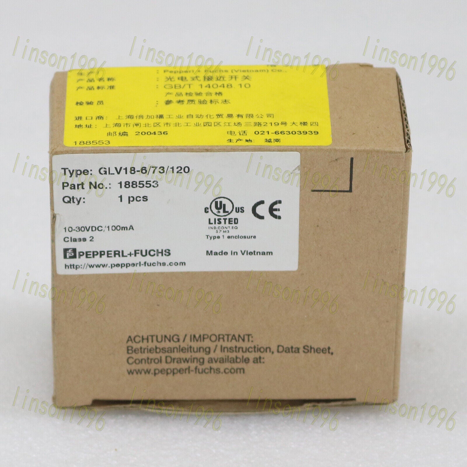 1PC Sensor GLV18-6/73/120 - PEPPERL+FUCHS