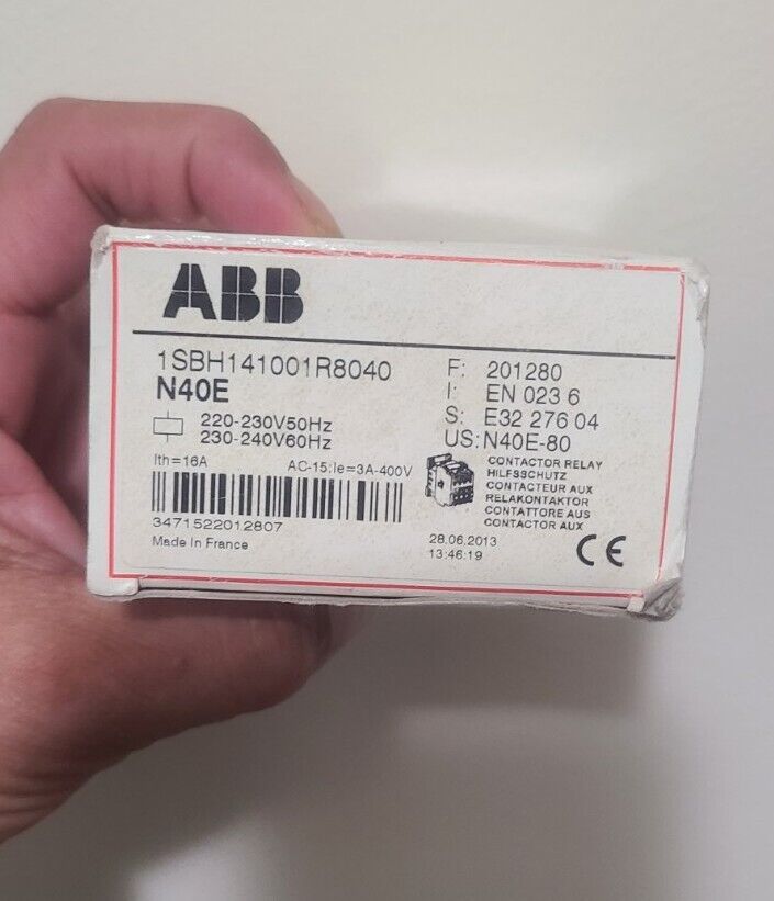 new ABB N40E 1SBH141001R8040 Contactor Relay 220-230V50Hz/230-240V60Hz