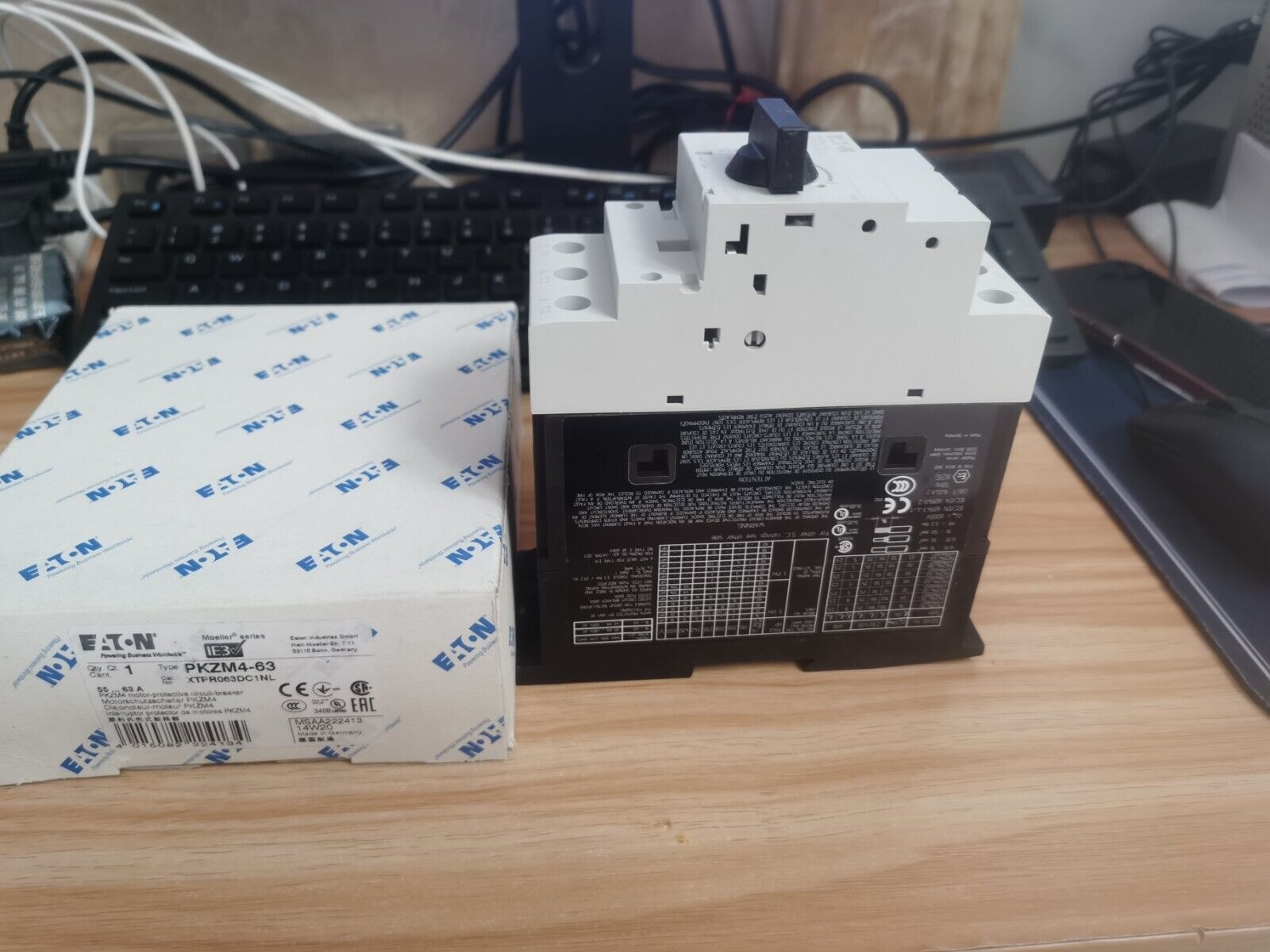 new 1PCS Eaton Moeller PKZM4-63 XTPR063DC1NL Circuit Breaker 55-63A - EATON