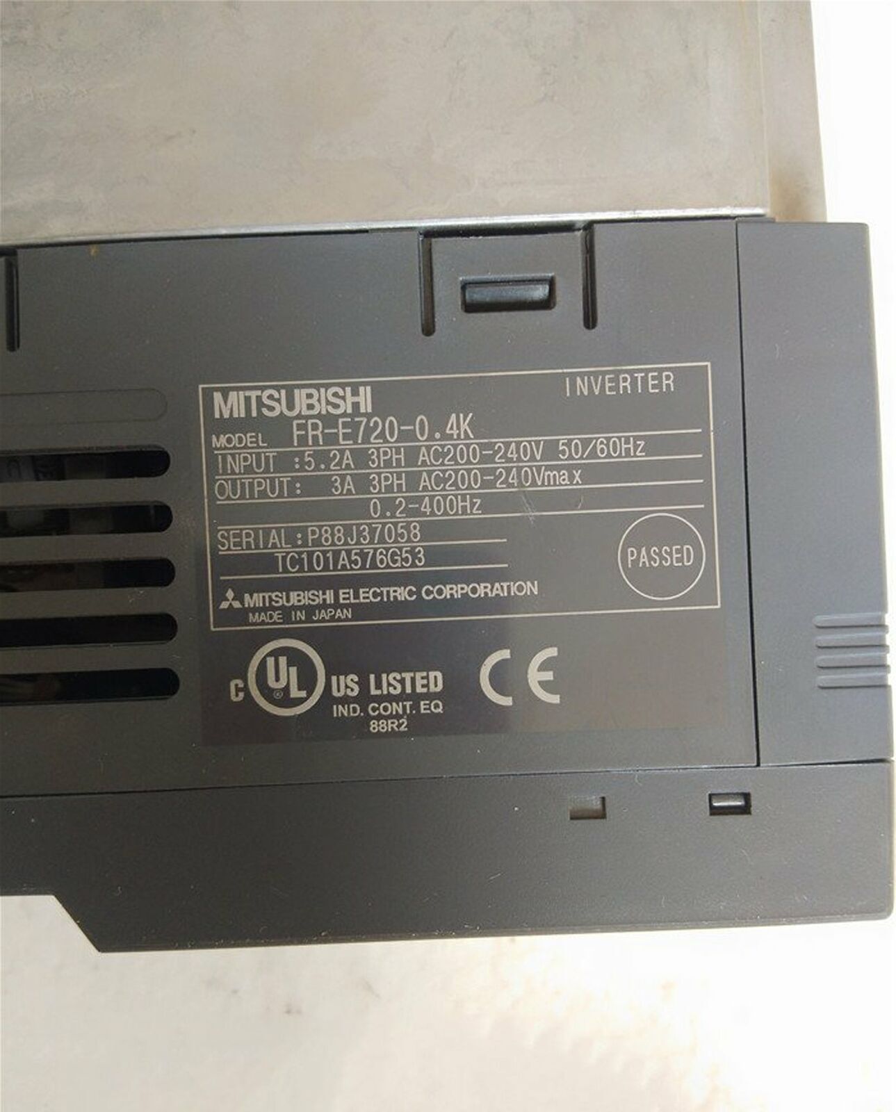 used Mitsubishi Inverter FR-E720-0.4K 220V, Tested in Good Condition - MITSUBISHI