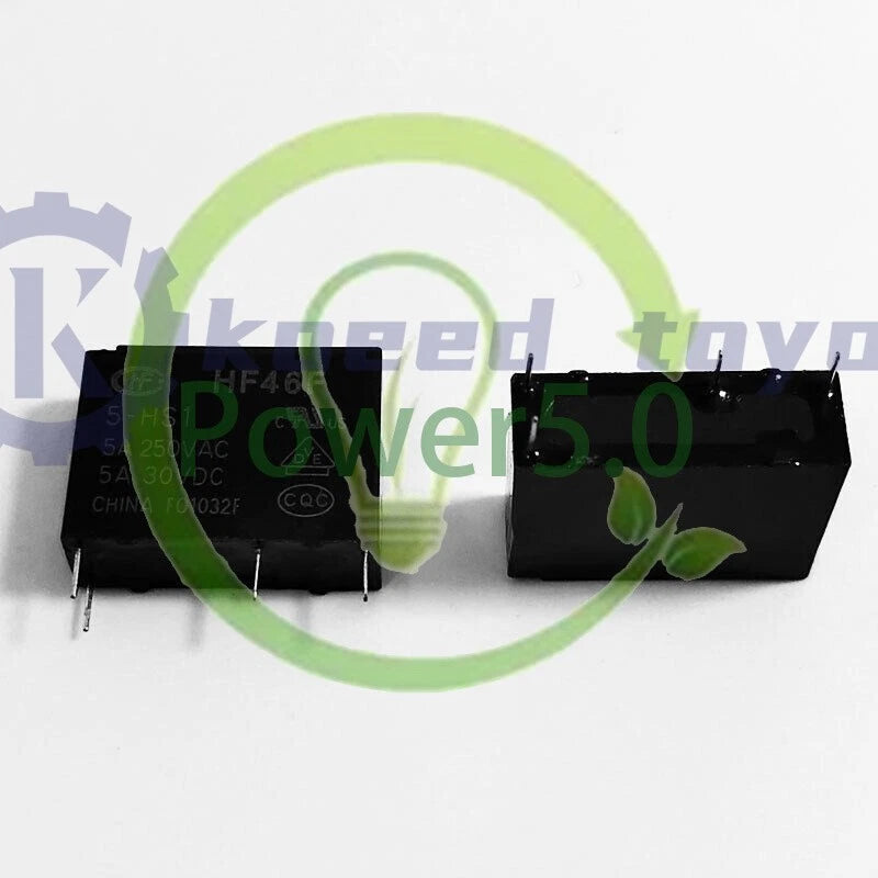 10Pcs HongFa HF46F-5-HS1 5VDC 5A 250VAC Power Relay 4Pin ~