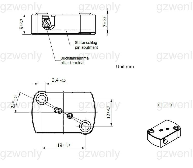 1pc  lampholder lamp-socket BENDER + WIRTH B&W 875 G6.35 GY6.35 GZ6.35