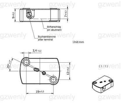 1pc  lampholder lamp-socket BENDER + WIRTH B&W 875 G6.35 GY6.35 GZ6.35