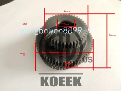 1X 42T/62T 31T/56T teeth duplex gears mini milling Machine duplicate gears #ko