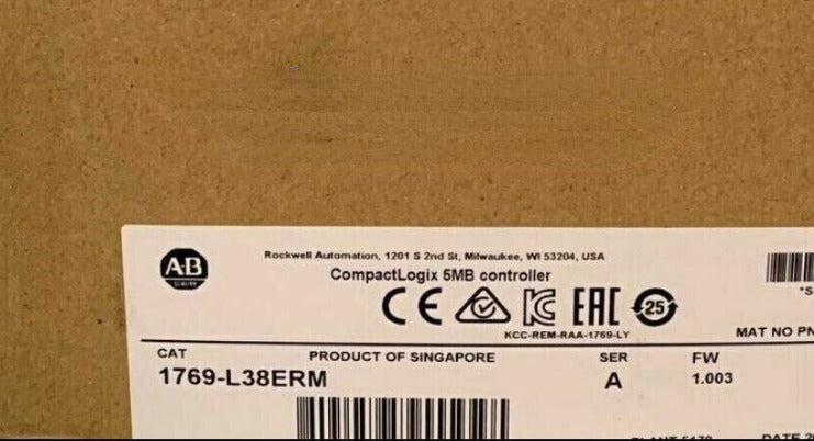 AB New Sealed AB 1769-L38ERM CompactLogix 5MB E Net Controller AB