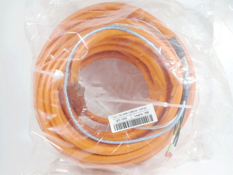1PCS Servo Power Cable 2090-CSBM1DF-14AF20 20 Meter, High-Tension Professional Grade Power Transmission Cable for servo motors and industrial applications - MOUSER