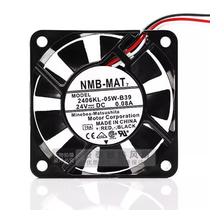 NMB 2406KL-05W-B39 6015 DC24V 0.08A 6CM 3-Wire Inverter Cooling Fan
