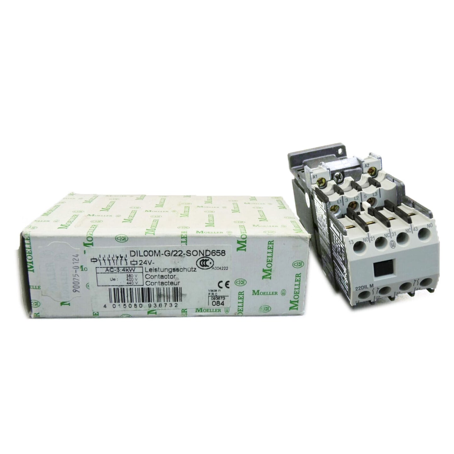 Moeller DIL00M-G/22-SOND658 3P AC Contactor, 24VDC - MOELLER