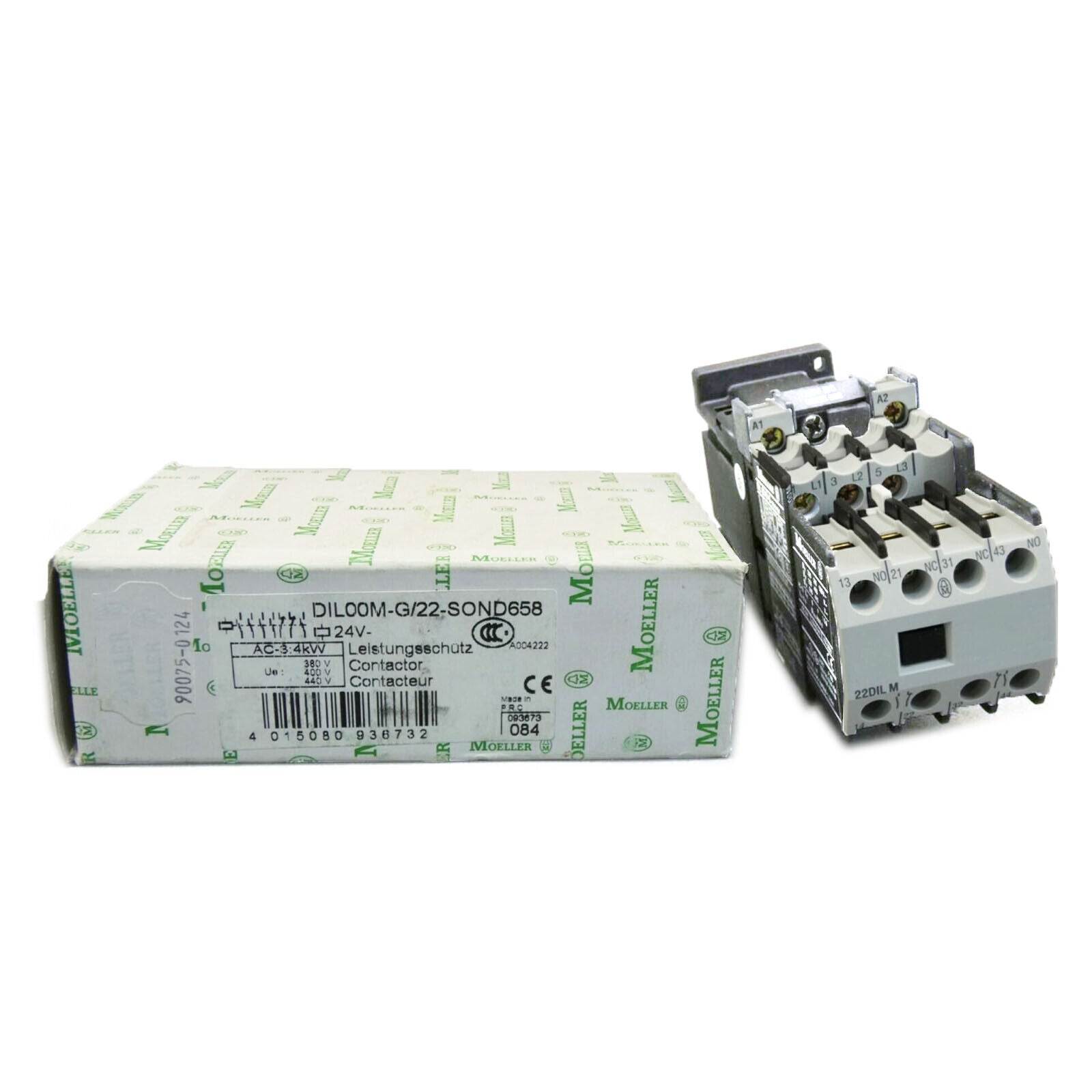 new 1pcs  Moeller DIL00M-G/22-SOND658 Contactor 3P AC Operated, 24VDC Moeller